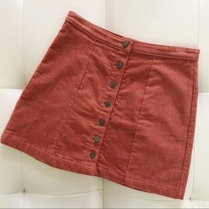 MOVING SALE Forever 21 Button Corduroy Mini Skirt